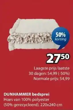 Jysk Dunhammer Bedsprei aanbieding