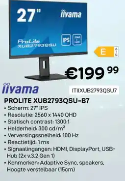 CompuDeals Prolite XUB2793QSU-B7 ITIIXUB2793QSU7 aanbieding
