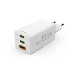 Krëfel Snellader, GaN, 2x USB-C, 1x USB-A, mini-oplader, PD, 65 W, wit aanbieding