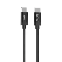 Krëfel Oplaadkabel Fabric, USB-C - USB-C, 100W, 1,5 m, nylon, zwart aanbieding