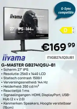 CompuDeals iiyama G-master GB2741QSU-B1 aanbieding