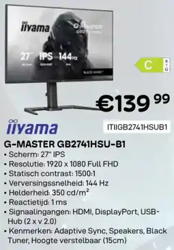 CompuDeals iiyama G-Master GB2741HSU-B1 aanbieding