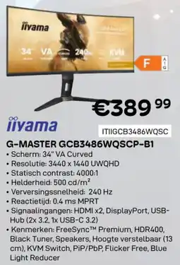 CompuDeals iiyama G-Master GCB3486WQSCP-B1 aanbieding