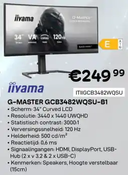 CompuDeals iiyama G-Master GGCB3482WQSU-B1 aanbieding