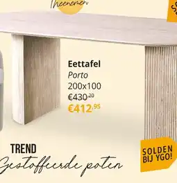 YGO Eettafel Porto aanbieding