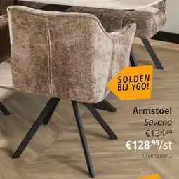 YGO Armstoel Savana aanbieding