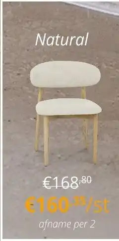 YGO Stoel Natural aanbieding