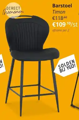 YGO Barstoel Timon aanbieding