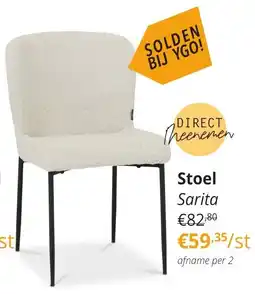 YGO Stoel Sarita aanbieding