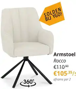 YGO Armstoel Rocco aanbieding