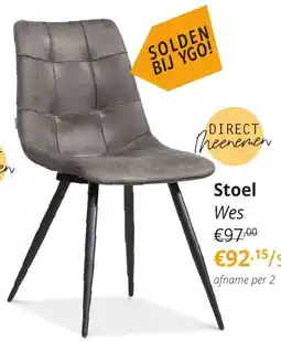 YGO Stoel Wes aanbieding