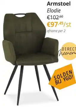 YGO Armstoel Elodie aanbieding