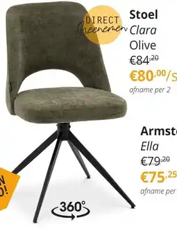 YGO Stoel Clara Olive aanbieding