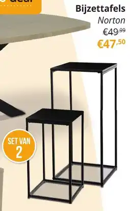 YGO Bijzettafels Norton aanbieding