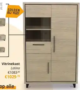 YGO Vitrinekast Latina aanbieding