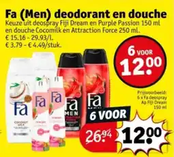Kruidvat Fa Men deodorant en douche aanbieding