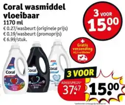 Kruidvat Coral wasmiddel vloeibaar aanbieding