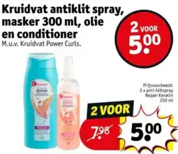 Kruidvat Kruidvat Antiklit Spray, Masker, Olie en Conditioner aanbieding