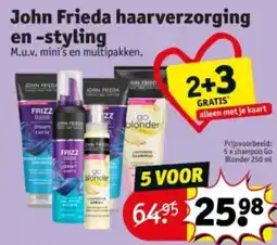 Kruidvat John Frieda haarverzorging en Styling aanbieding