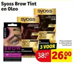 Kruidvat Syoss Brow Tint en Oleo aanbieding