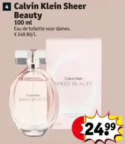 Kruidvat Calvin Klein Sheer Beauty aanbieding