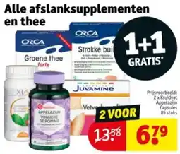 Kruidvat Alle afslanksupplementen en thee aanbieding