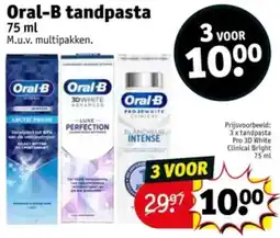 Kruidvat Oral-B Tandpasta aanbieding