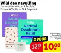 Kruidvat Wild deo navulling aanbieding