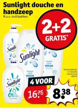 Kruidvat Sunlight douche en handzeep aanbieding