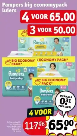 Kruidvat Pampers big economypack luiers aanbieding