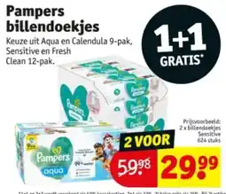 Kruidvat Pampers billendoekjes aanbieding