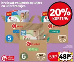 Kruidvat Kruidvat volumedoos luiers en luierbroekjes aanbieding