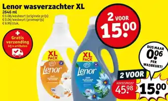 Kruidvat Lenor wasverzachter XL aanbieding