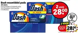 Kruidvat Dash wasmiddel pods aanbieding