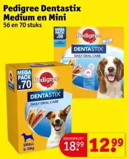 Kruidvat Pedigree Dentastix Medium en Mini aanbieding