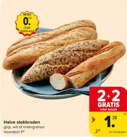 Carrefour Market Halve stokbroden aanbieding