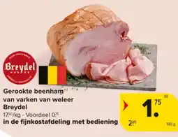 Carrefour Market Breydel Gerookte beenham van varken van weleer aanbieding