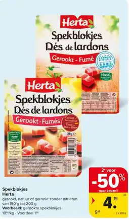 Carrefour Market Herta Spekblokjes aanbieding