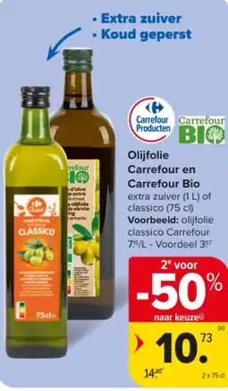 Carrefour Market Olijfolie Carrefour en Carrefour Bio aanbieding