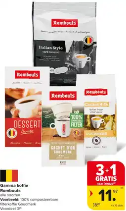 Carrefour Market Rombouts Gamma koffie aanbieding