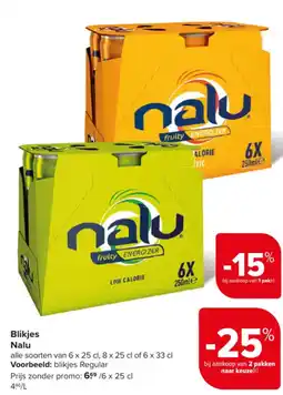 Carrefour Market Nalu blikjes aanbieding
