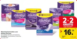 Carrefour Market Always Discreet Maandverband ladies care aanbieding