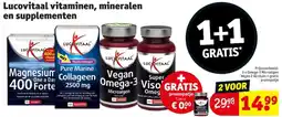 Kruidvat 2 x Omega-3 Microalgen Vegan 2 60 stuks+gratis promopotje aanbieding