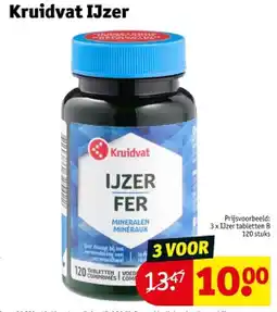 Kruidvat 3x IJzer tabletten B 120 stuks aanbieding