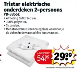 Kruidvat Tristar elektrische onderdeken 2-persoons aanbieding