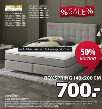 Dreamzone Gold C15 Boxspring