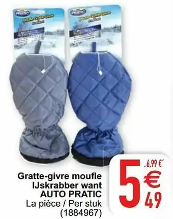 Cora Gratte-givre moufle ijskrabber want auto pratic aanbieding