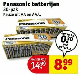 Kruidvat Panasonic batterijen aanbieding