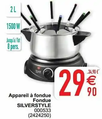 Cora Appareil à fondue fondue silverstyle 000533 aanbieding