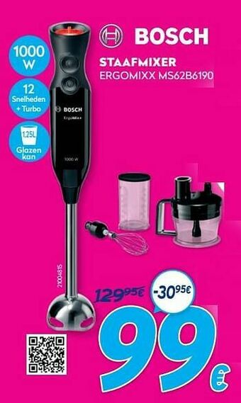 Krëfel Bosch staafmixer ergomixx ms62b6190 aanbieding